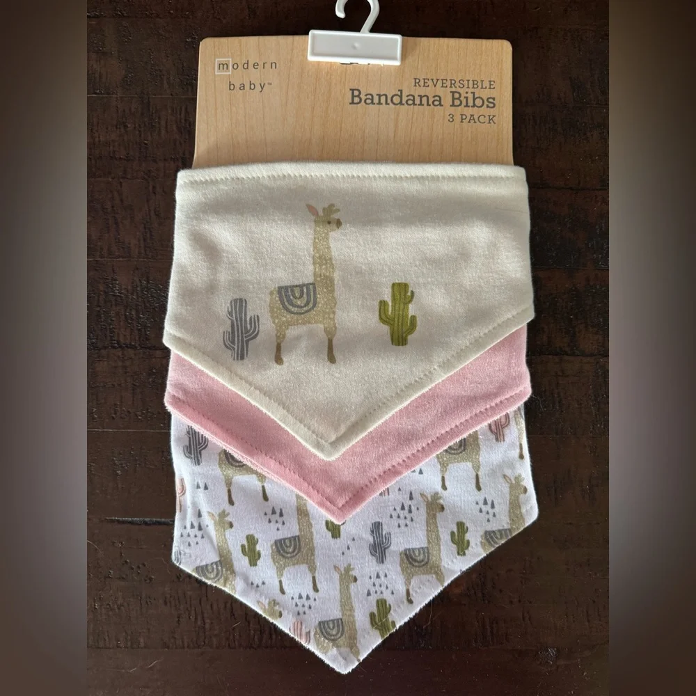modern baby Bandana and Teething Bandanas featuring Llama designs